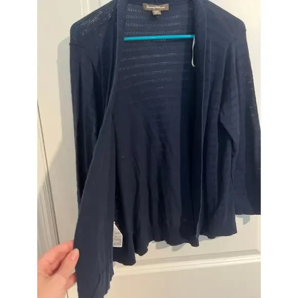 Tommy Bahama Blue Cotton Cardigan – Size Medium - Picture 3 of 5